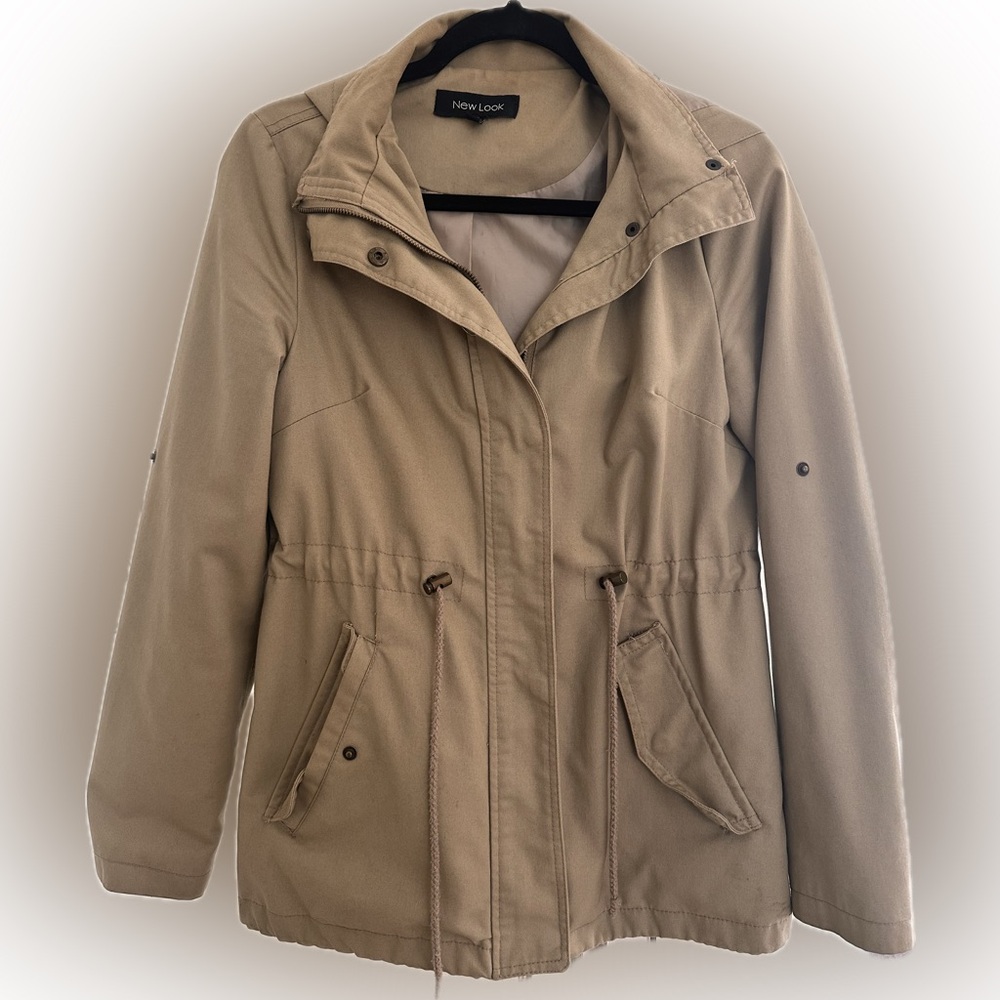 New Look Tan Hooded Raincoat